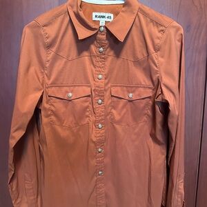 Rank 45 Rust pearl snap western Shirt